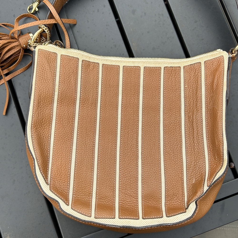 Michael Kors Tan and Cream Shoulder Bag